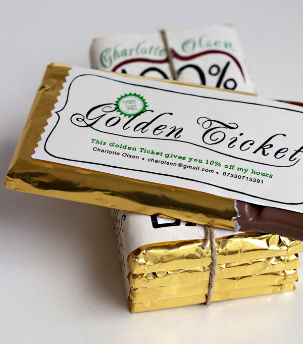 Golden ticket charlie et la chocolaterie Chocolat