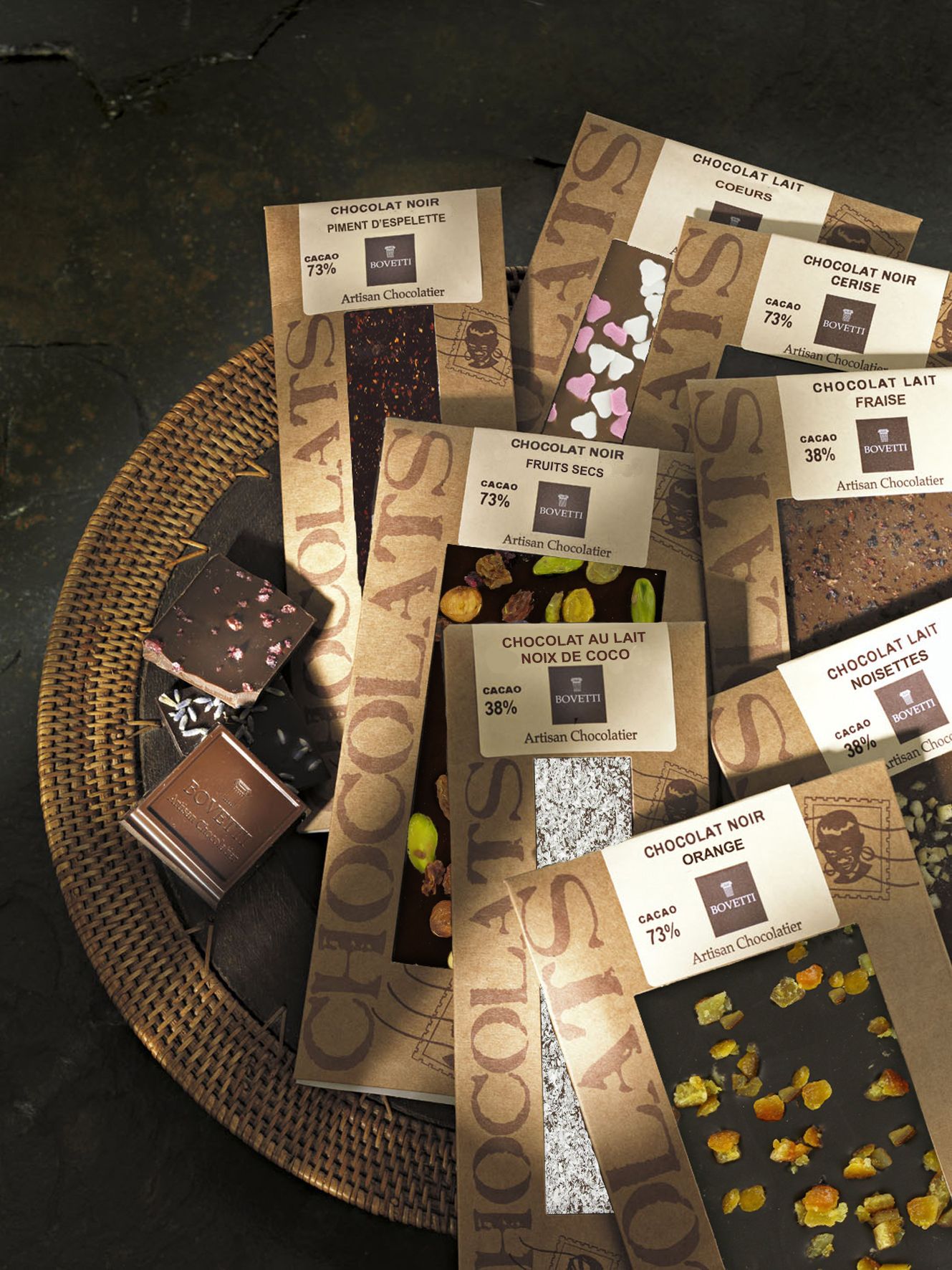 Chocolat Bovetti packaging alimentaire