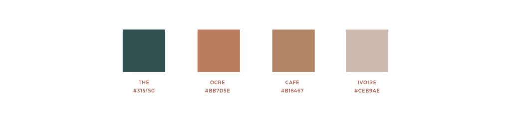cothe cafe palette coloree charte graphique identite visuelle logo graphiste culinaire