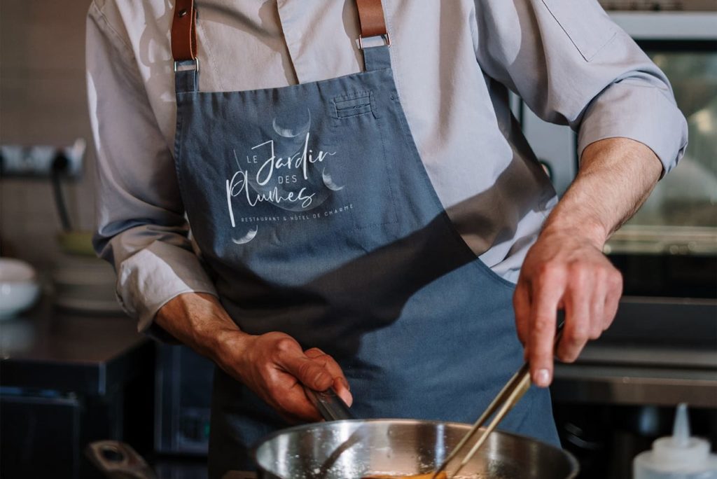 tablier-cuisinier-chef-David-Gallienne-logo-graphite-culinaire