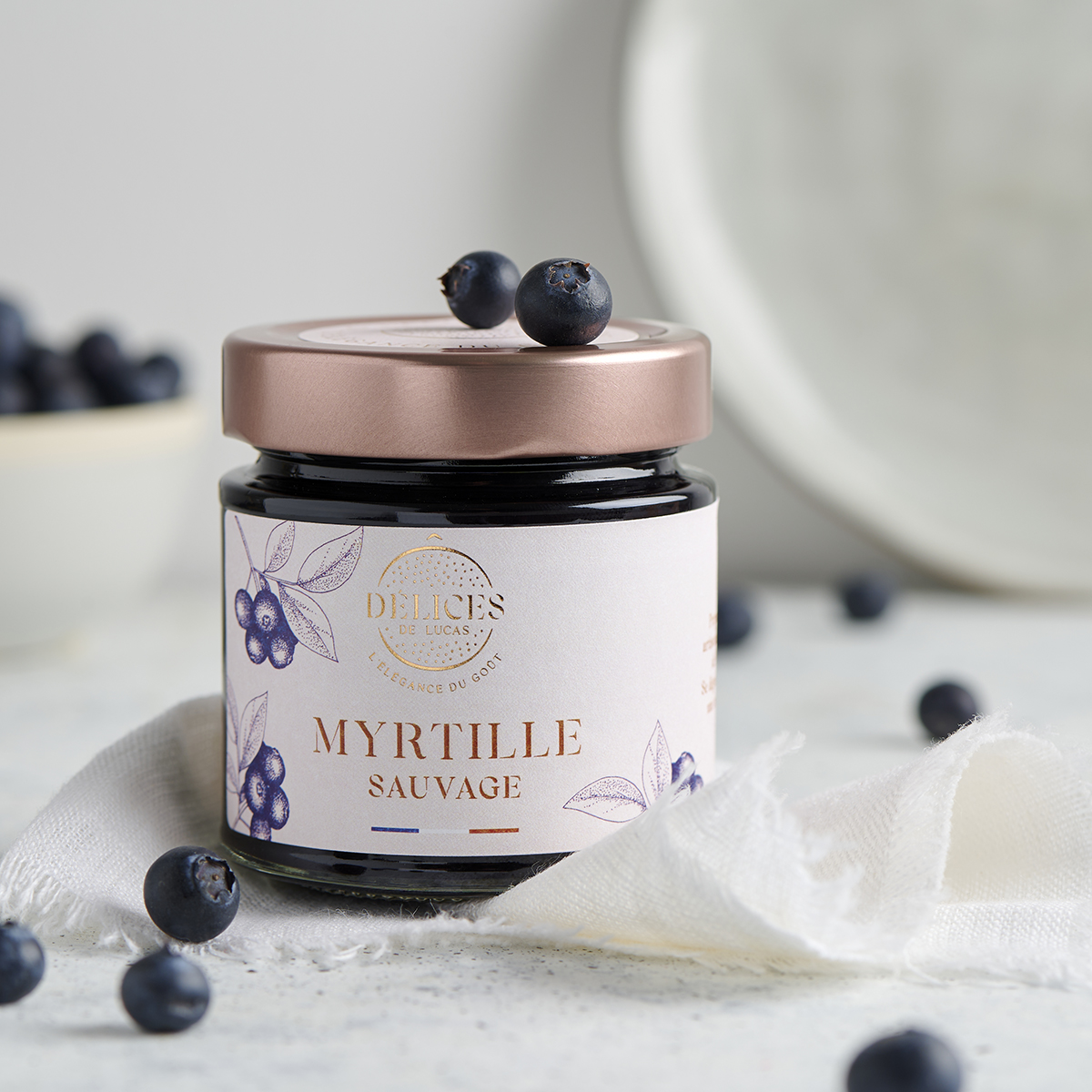 o delices de lucas myrtille confiture artisanale creation identite visuelle packaging etiquetage alimentaire direction artistique